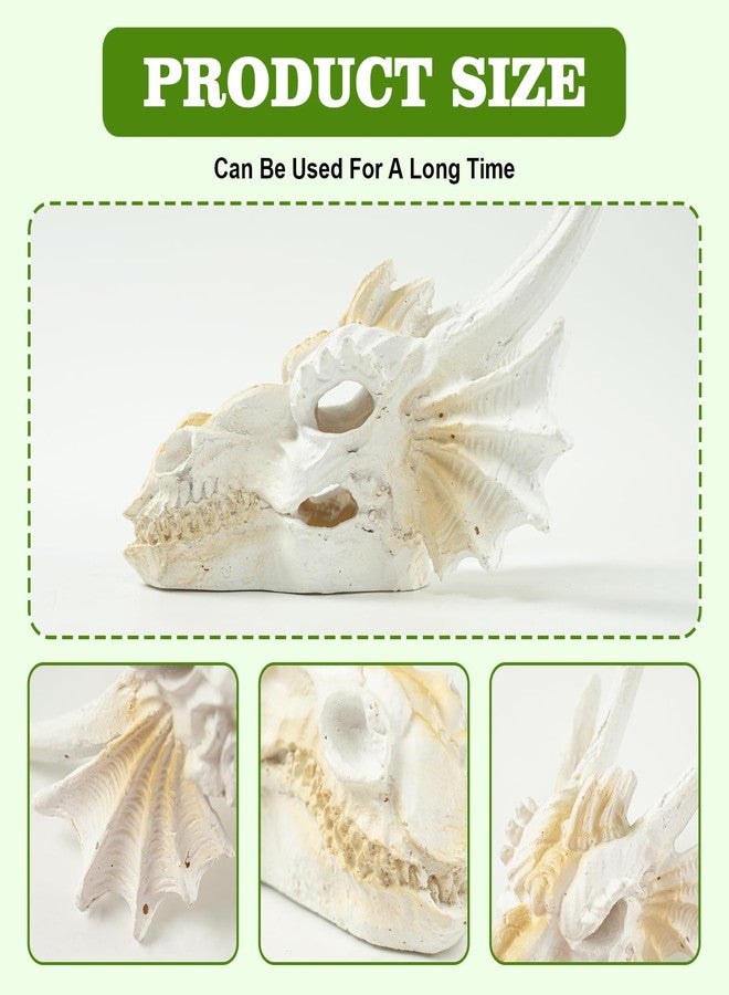 Swirge Dragon Skull Ornament for Aquarium Reptile Fish Tank Decorations Mini Betta Fish Tank Decor Accessories - Image 3